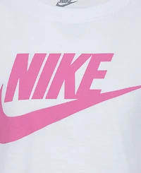 Nike Little Girls 3-Piece Magic Flamingo Vest, Long Sleeve T-Shirt and Pull On Pant Set
