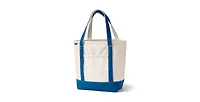 Lands' End Medium 5 Pocket Open Top Canvas Tote Bag