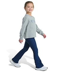 adidas Toddler and Little Girls 2-Piece Crewneck T-Shirt Flare Pant Set
