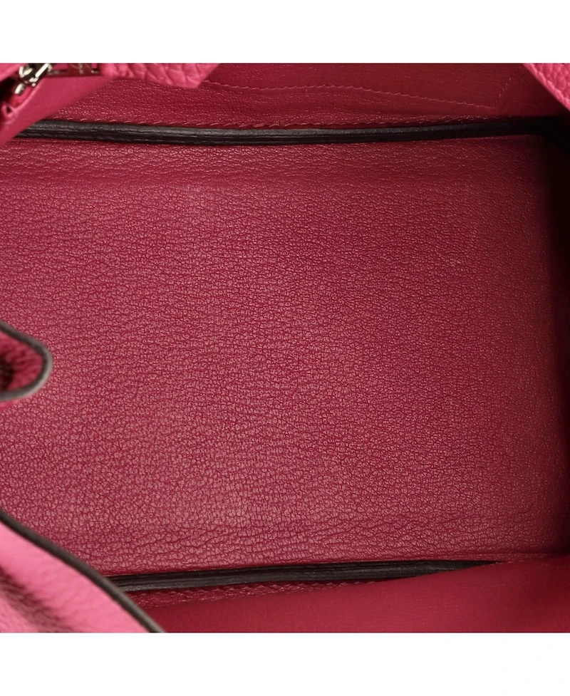 Pre-Owned Hermes Birkin 25 Handbag Pink Togo with Palladium Hardware