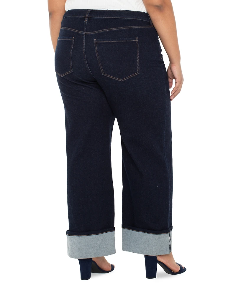 Liverpool Los Angeles Plus Morgan Cuffed Wide Leg Pants