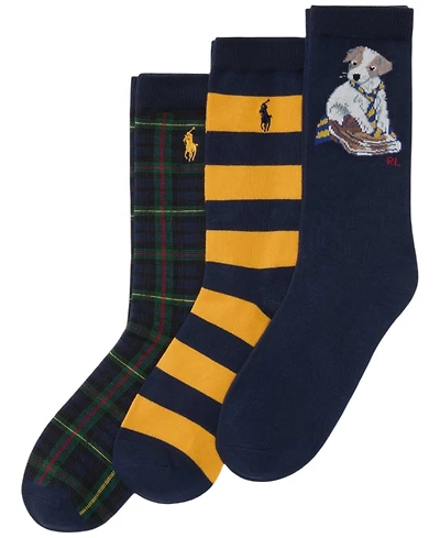 Polo Ralph Lauren Little Boys 3-Pack Placed Dog Socks