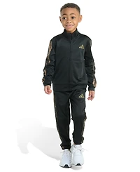 adidas Toddler and Little Boys 3 Stripe Jacket Joggers Pant Set