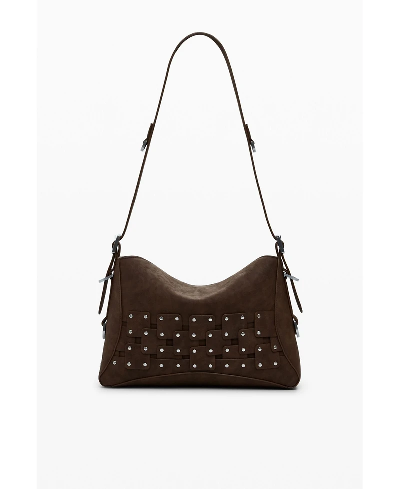 Desigual Women's Medium studded patch handbag