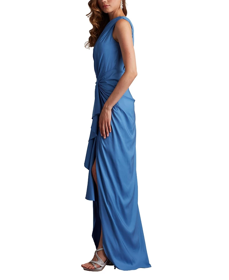 Tadashi Shoji Women's Lena Waterfall Drape Gown