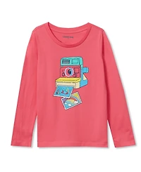 Lands' End Girls Plus Long Sleeve Graphic Tee