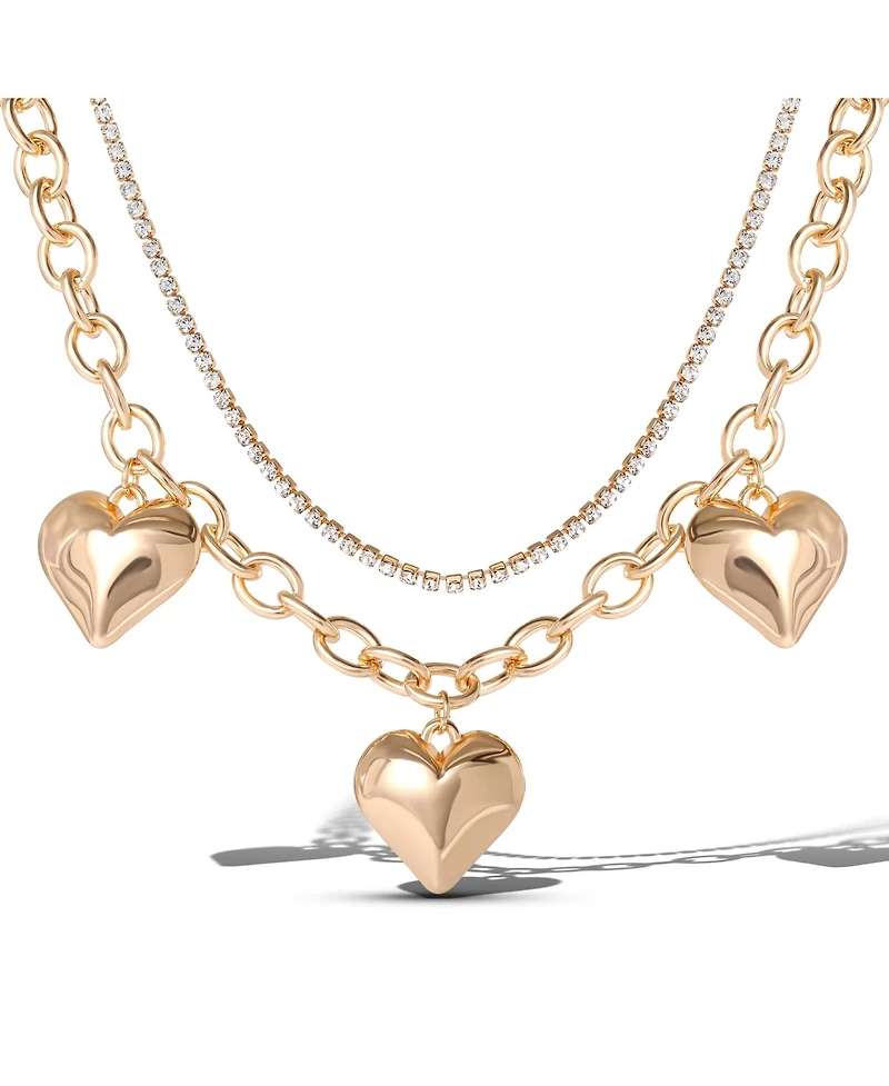 Jessica Simpson Triple Heart Statement Necklace