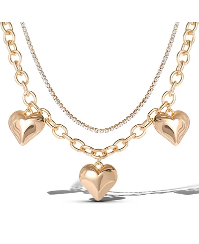 Jessica Simpson Triple Heart Statement Necklace