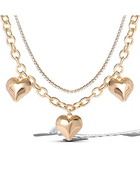 Jessica Simpson Triple Heart Statement Necklace