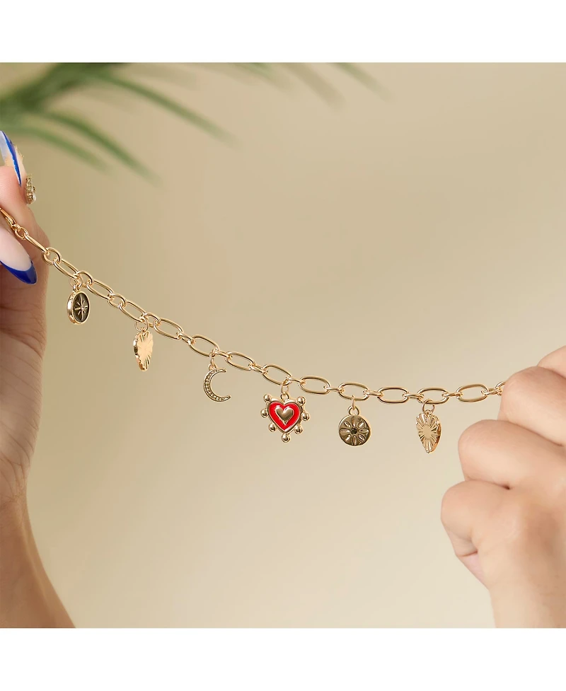 Jessica Simpson Gold-Tone Charm Bracelet