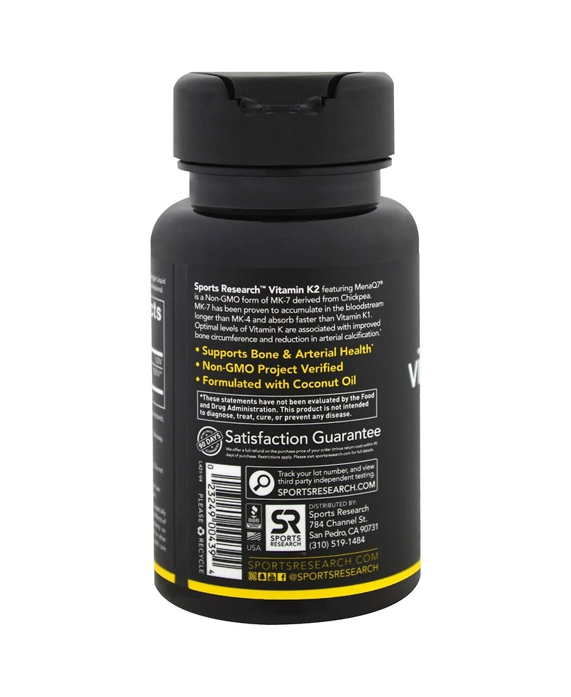 Sports Research Vitamin K2 Plant-Based 100 mcg