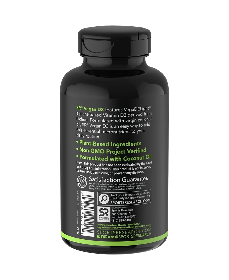 Sports Research Nutrition Vitamin D3 125 mcg (5 000 Iu)