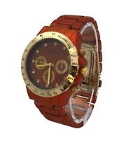 Olivia Pratt Orange Solid Color Metal Three Dial Women Watch