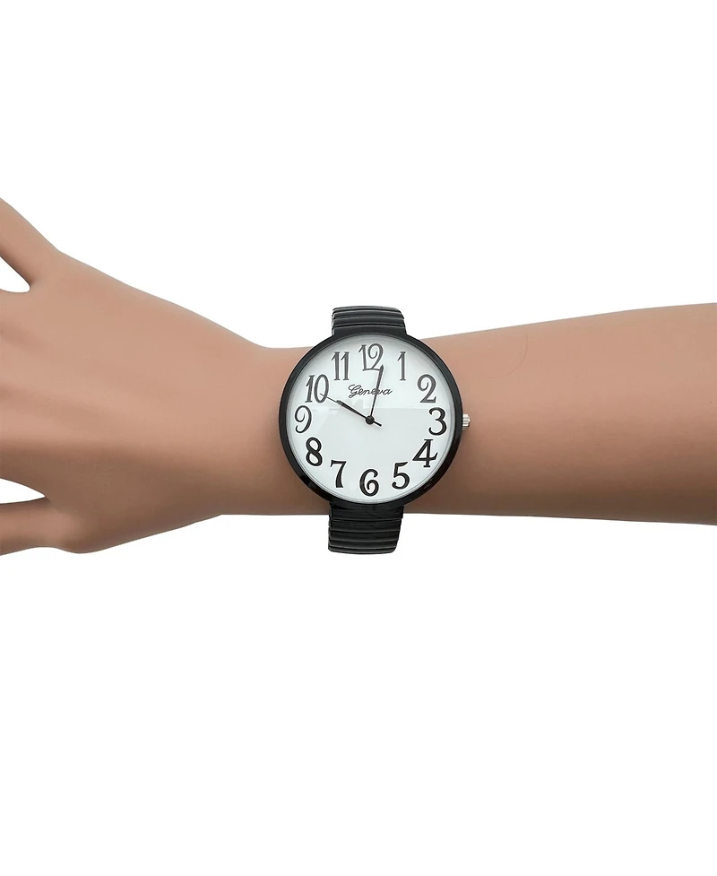 Black Big Face Fun Colors Women Watch