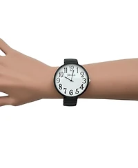 Black Big Face Fun Colors Women Watch
