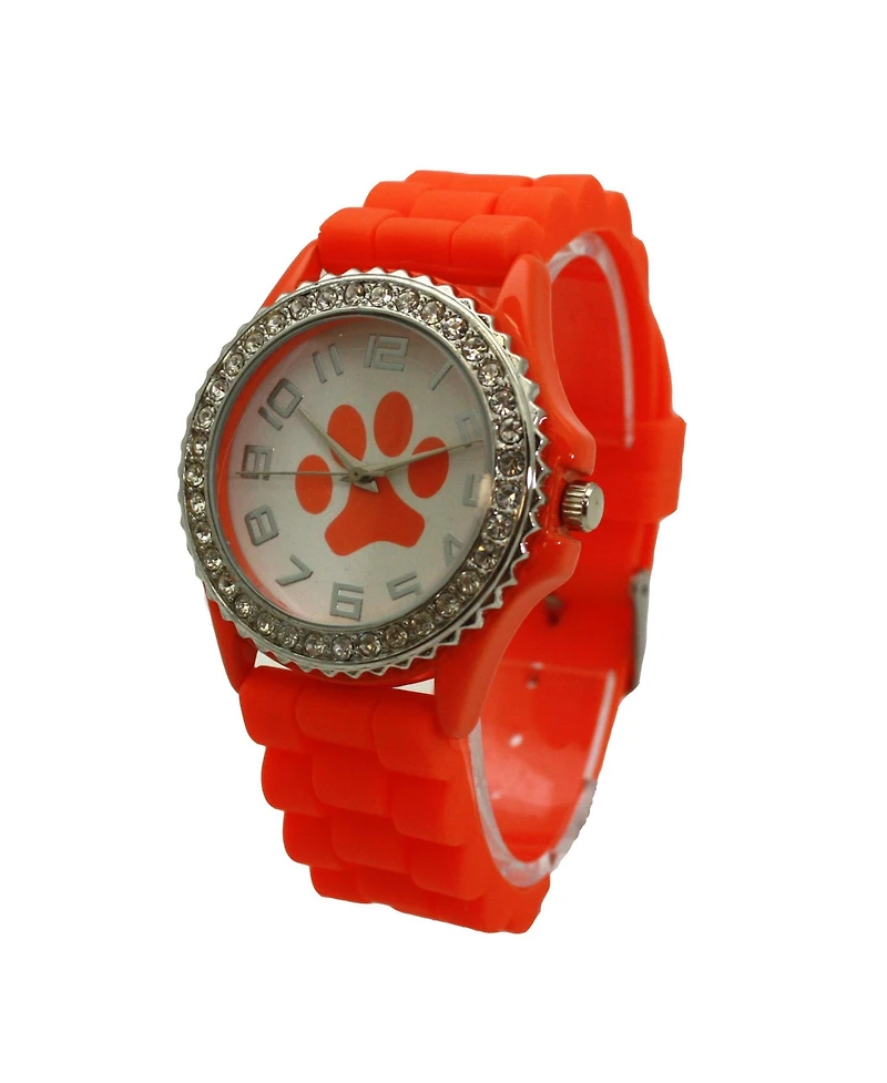 Olivia Pratt Every Day Silicone Paw and Rhinestones Colorful Women Watch