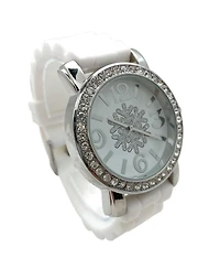 Olivia Pratt White Merry Christmas Silicone Band Themed Women Watch
