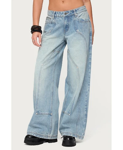 Edikted Women's Dema Western Low Rise Jeans