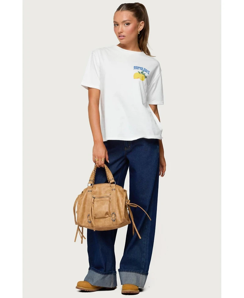 Edikted Women's Let'S Make Margs Oversized T Shirt