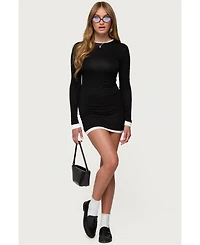 Edikted Women's Norah Contrast Layered Mini Dress