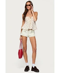 Edikted Women's Izzey Polka Dot Strapless Babydoll Top