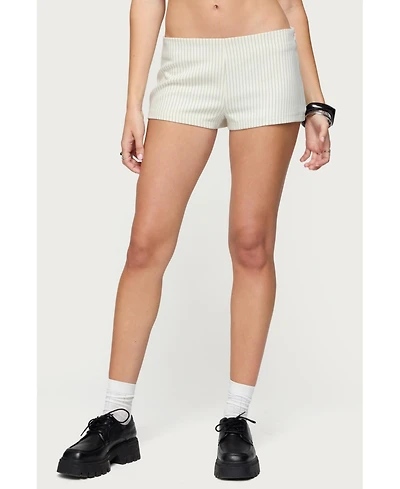 Edikted Womens Annalisa Pinstripe Shorts