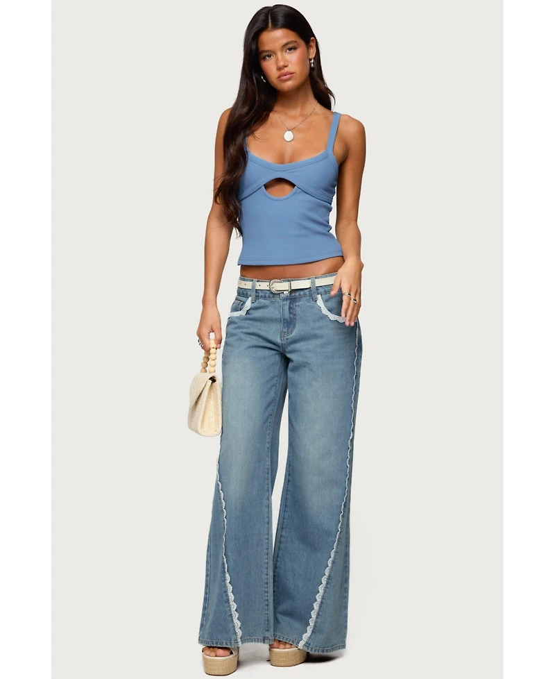 Edikted Women's Karin Cut Out Ribbed Tank Top