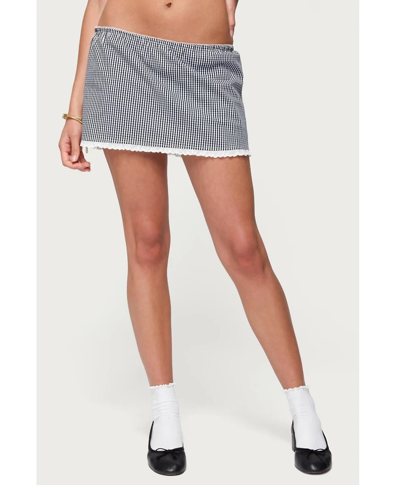 Edikted Women's Paige Gingham Mini Skort