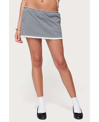 Edikted Women's Paige Gingham Mini Skort