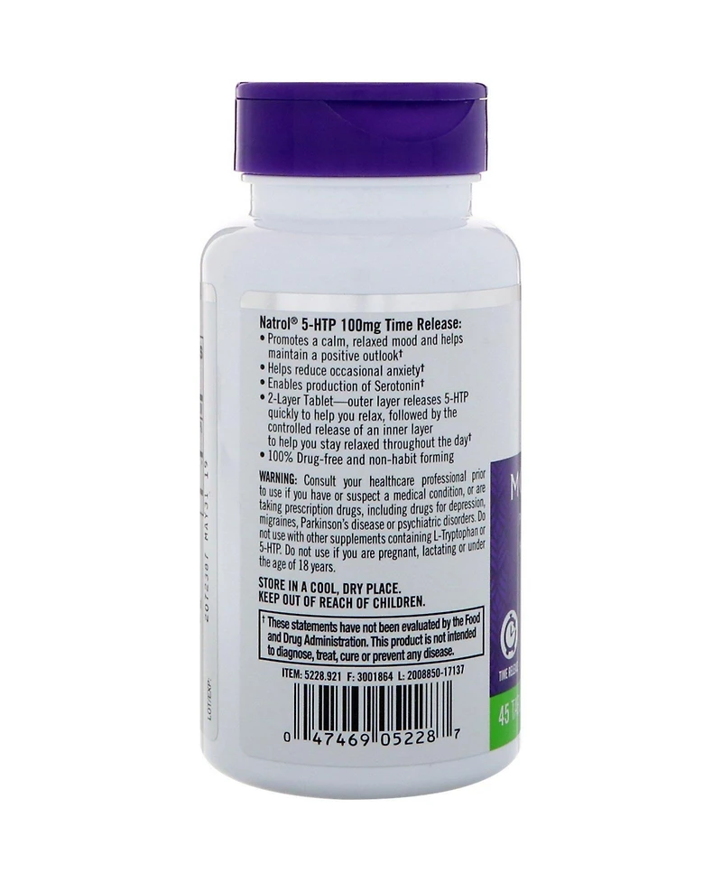 Natrol 5-htp Time Release 100 mg