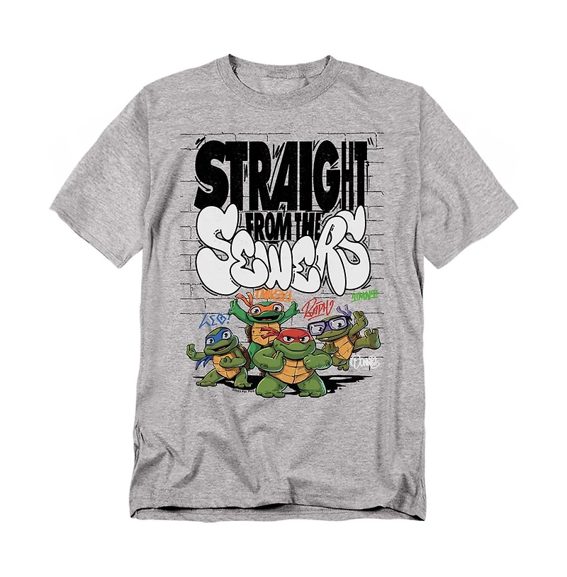 Logovision Men's Tmnt Mutant Mayhem Straight From The Sewers T-Shirt
