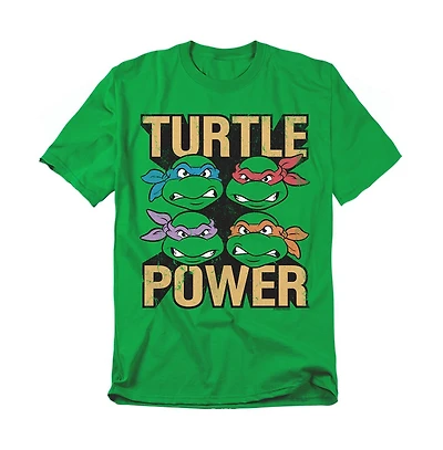 Logovision Men's Teenage Mutant Ninja Turtles Power Headshots T-Shirt