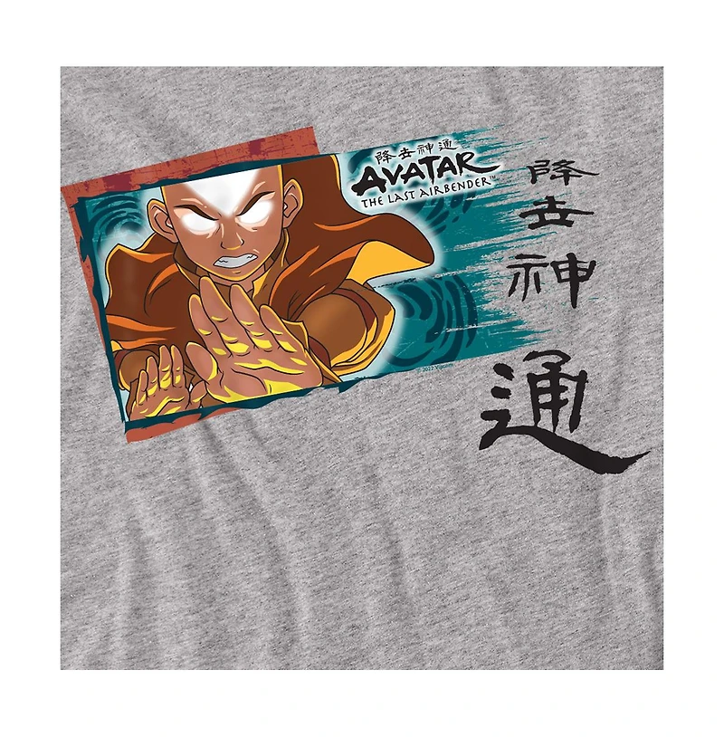Logovision Men's Avatar The Last Airbender Aang Horizontal T-Shirt