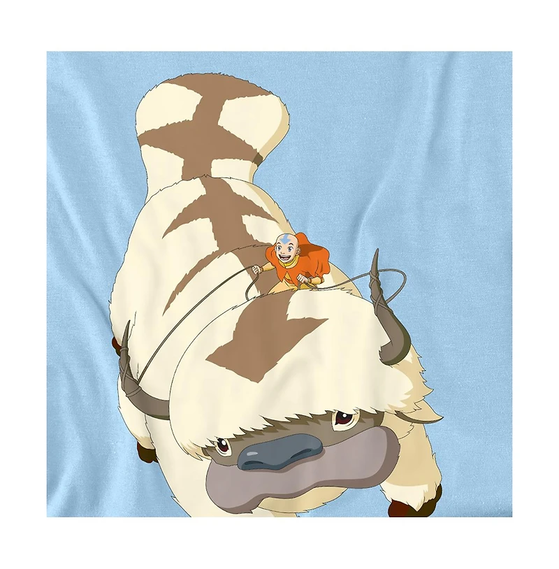 Logovision Men's Avatar The Last Airbender Aang Appa T-Shirt