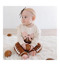 Sweet Wink Baby Girl's Football Bow Baby Headband