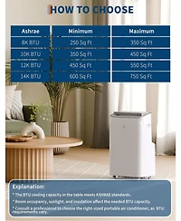 Gaomon 12,000 Btu 3-in-1 Portable Air Conditioner