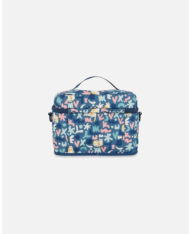 Deux par Deux Girl Lunch Box Cat Print