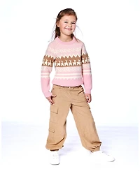 Deux par Girl Parachute Corduroy Pants with Cargo Pockets Light Pecan Brown - Toddler|Child