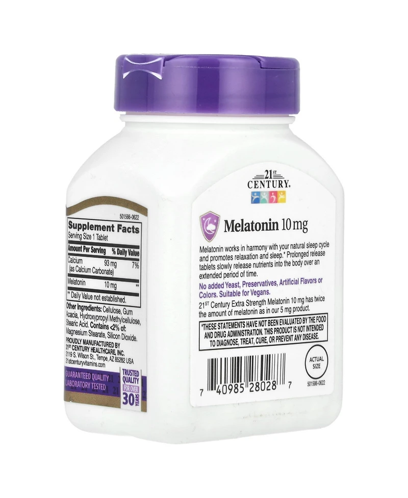 21st Century Melatonin Prolonged Release 10 mg