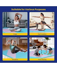 4-Panel Pu Leather Folding Exercise Gym Mat with Hook and Loop Fasteners