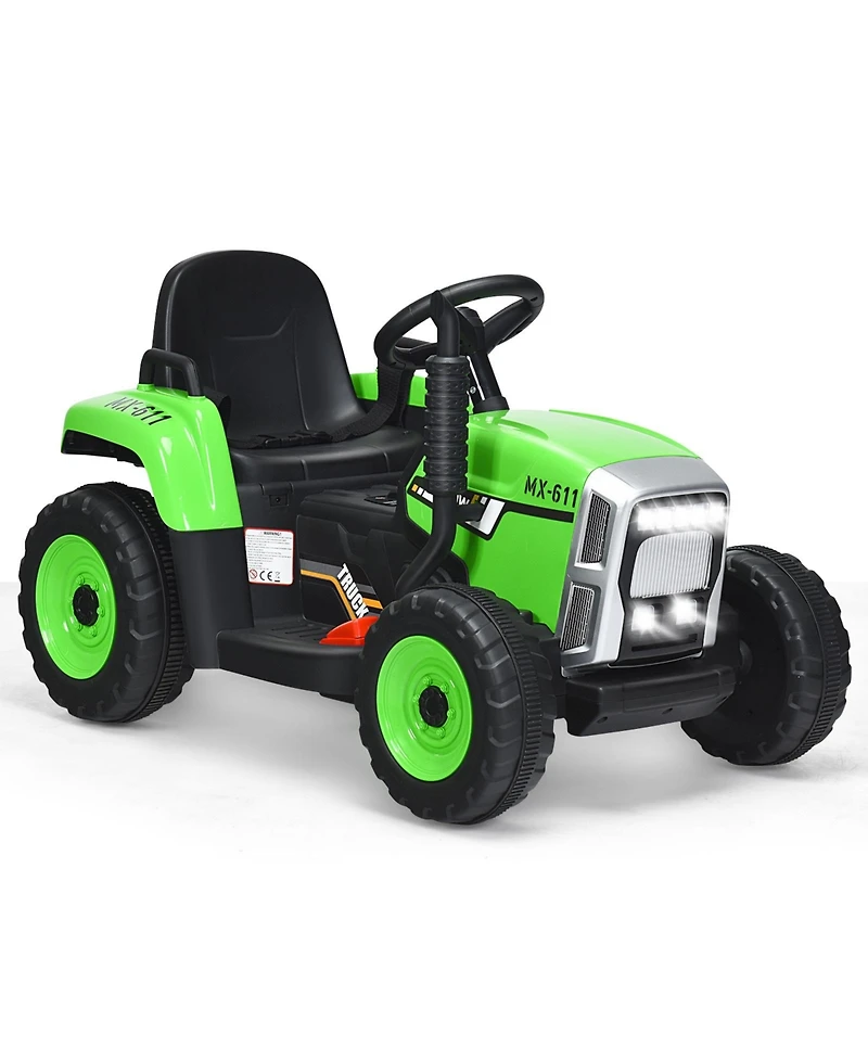 12V Ride-On Tractor with 3-Gear Shift Ground Loader for Kids 3+ Years - Green