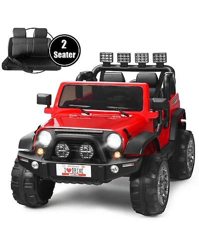 12V 2-Seater Ride-On Car Truck with Remote Control and Storage Room - Red