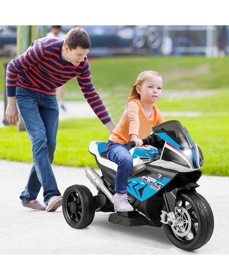 12V Licensed Bmw Kids Motorcycle Ride-On Toy for Ages 3-8 - Blue