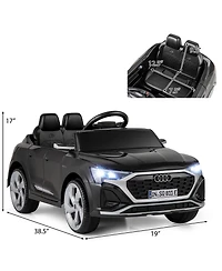 12V Kids Ride-On Licensed Audi SQ8 Car with Remote Control and 3 Speeds - Black
