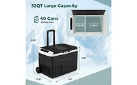12V Car Refrigerator 32 Quart with Touch Panel and Removable Divider
