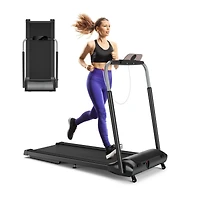 Compact Folding Treadmill with Touch Screen and App Control