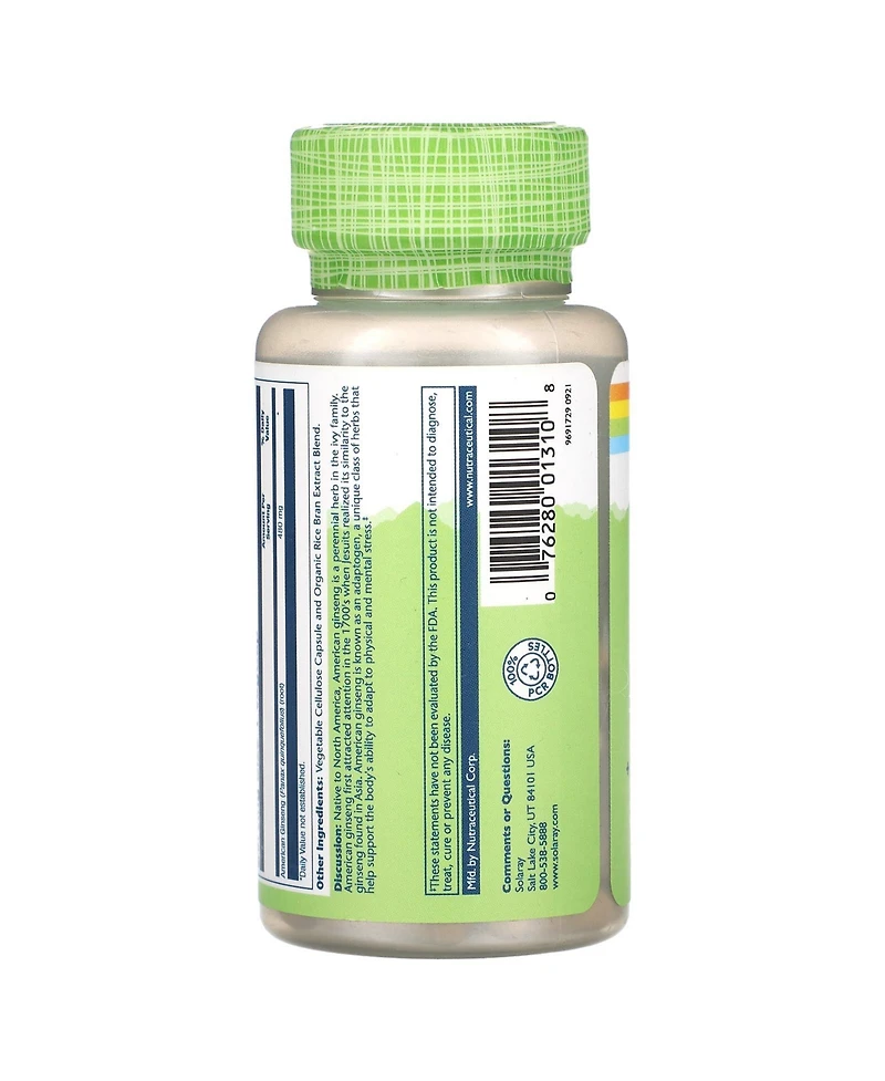 Solaray True Herbs American Ginseng 480 mg