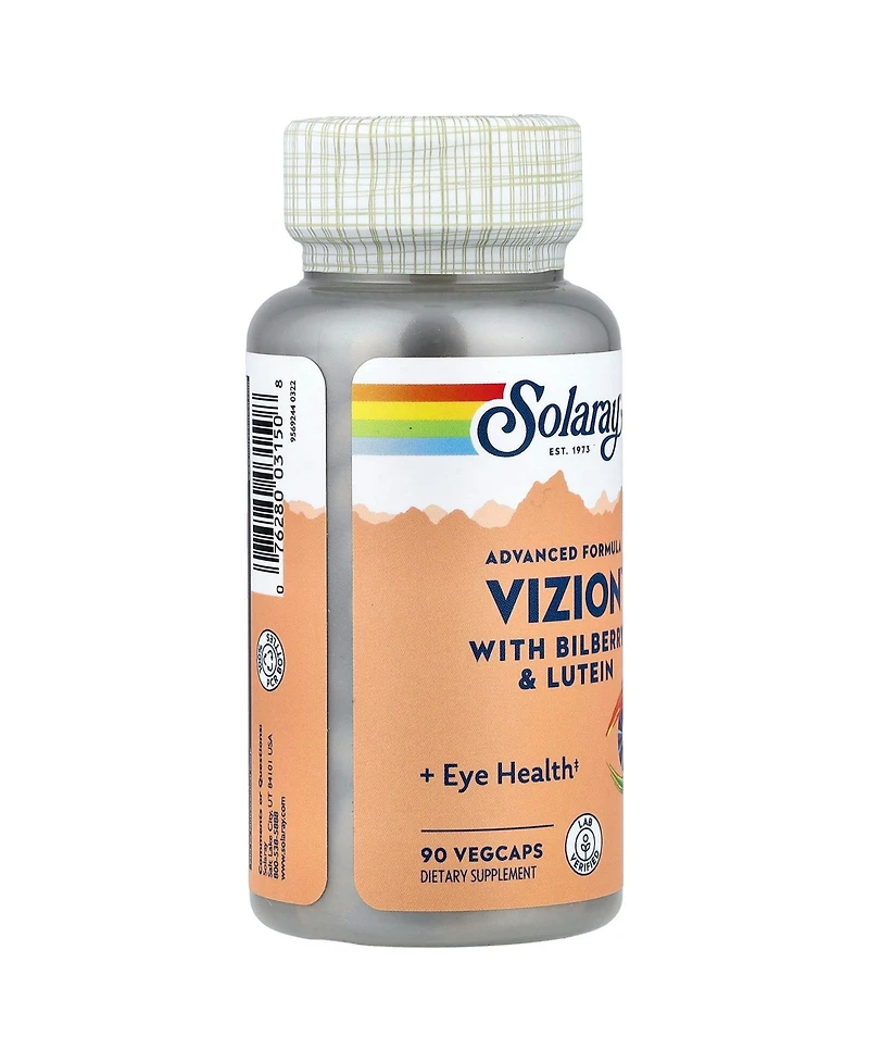 Solaray Advanced Formula Vizion with Bilberry & Lutein - 90 VegCaps