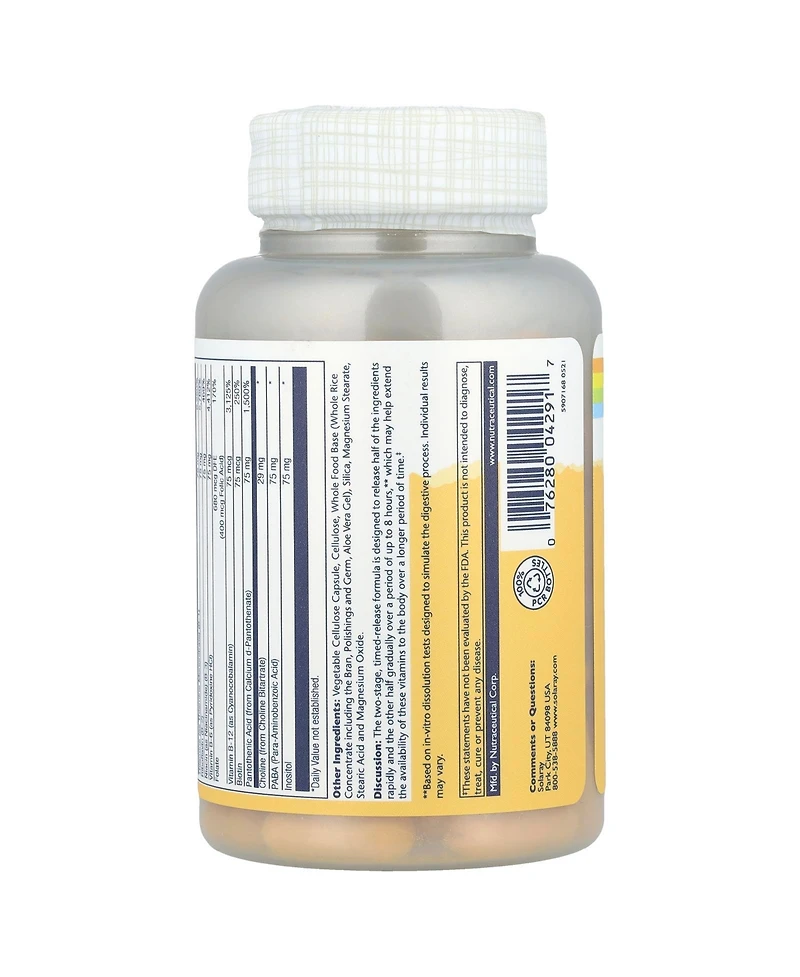 Solaray Vitamin B-Complex 75 Timed Release - 100 VegCaps