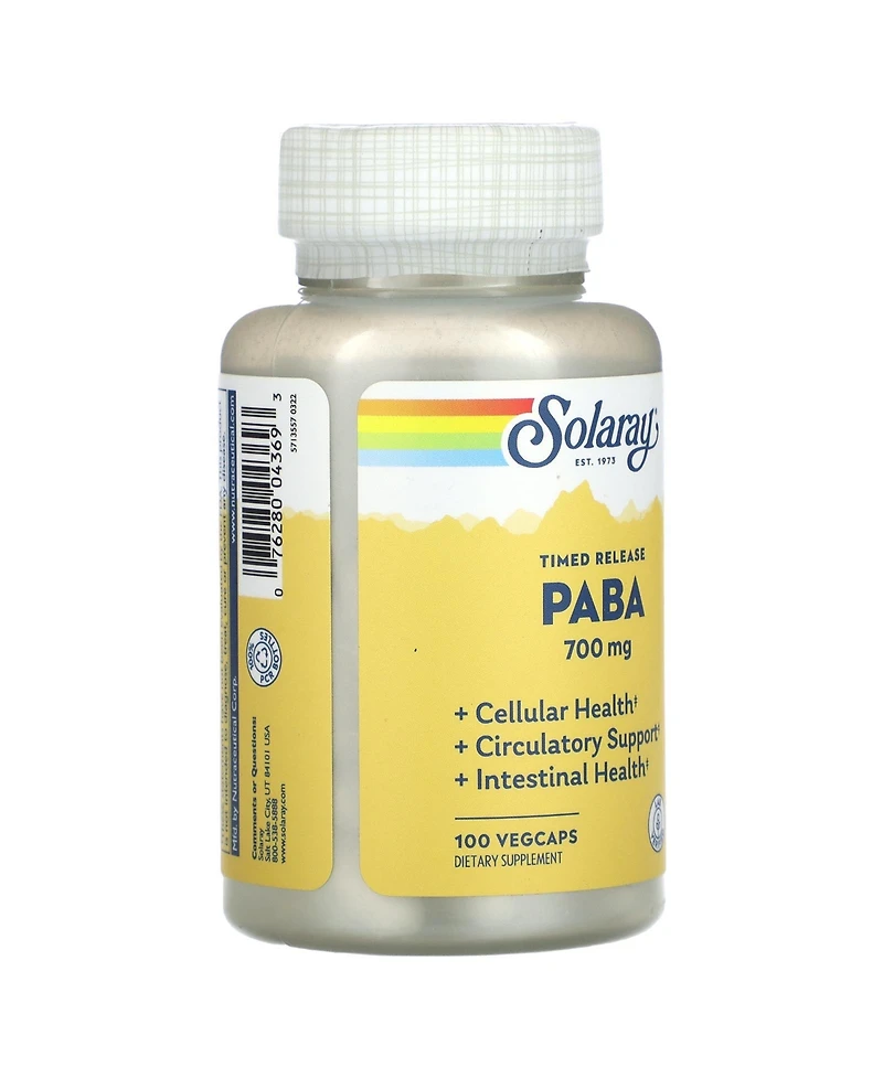 Solaray Timed Release Paba 700 mg
